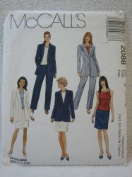 2088 MCCALLS  LINED COLLAR JACKET, TOP,  PANTS,  SKIRT PATTERN 8-12 OR 10-14 CHOICE UNCUT